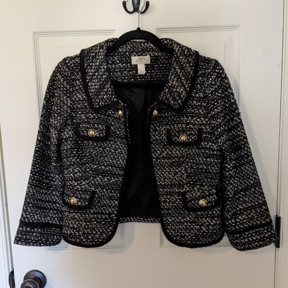 Beautiful Tweed Ann Taylor Loft Jacket Blazer